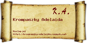 Krompaszky Adelaida névjegykártya